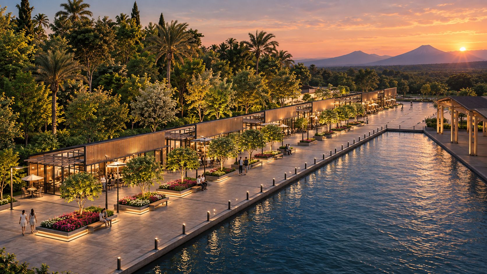 Restaurantes a lo largo del malecón